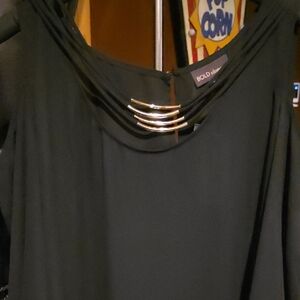 BOLD elements Black Top with Gold Detailing